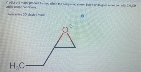 Solved Predict The Major Product Formed When The Compound
