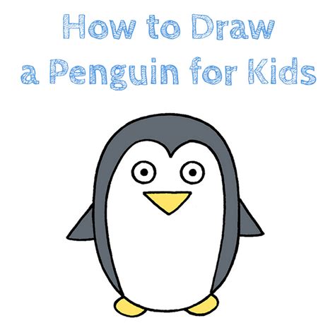 How To Draw A Penguin For Kids How To Draw Easy