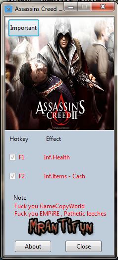 Assassin S Creed 2 Trainer 3 1 0 MrAntiFun GamesRead Com