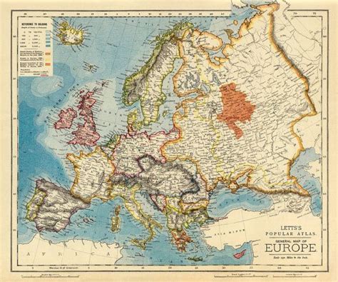 Old Map Of Europe Giclee Fine Print Europe Map Archival Etsy Europe