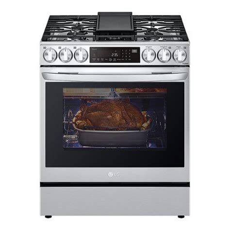 lease to own lg 6 3 cu ft smart slide in gas true convection range with easyclean and air