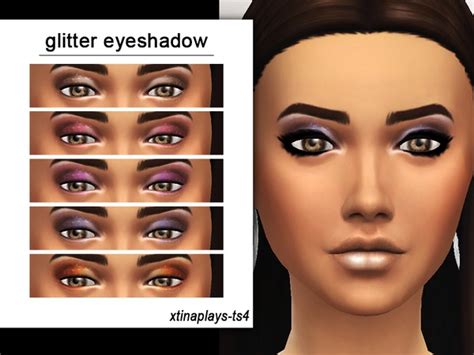 Glitter Eyeshadow By Xtinaplays Ts4 At Tsr Sims 4 Updates