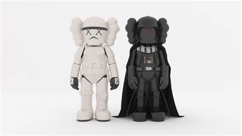 Kaws Stormtrooper Darth Vader Starwars Corona Vray 3d Model