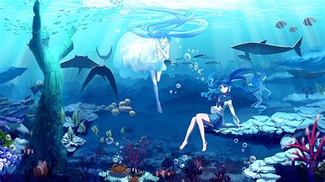 Anime Underwater Anime Water Aesthetic Hd Wallpaper Pxfuel