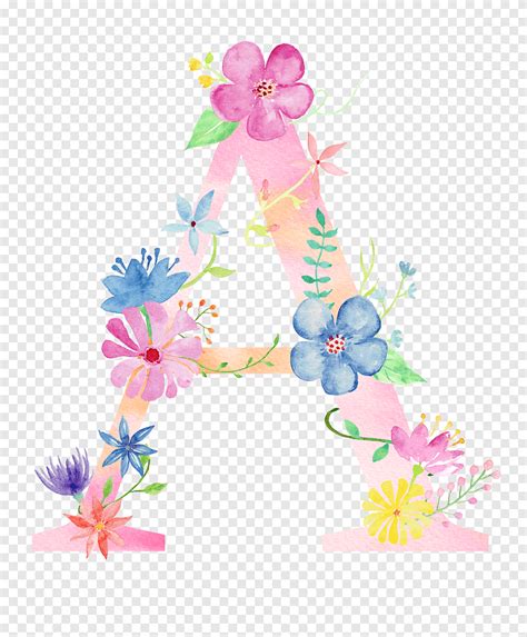 Free Download Flower Illustration Letter Watercolor Painting Poster