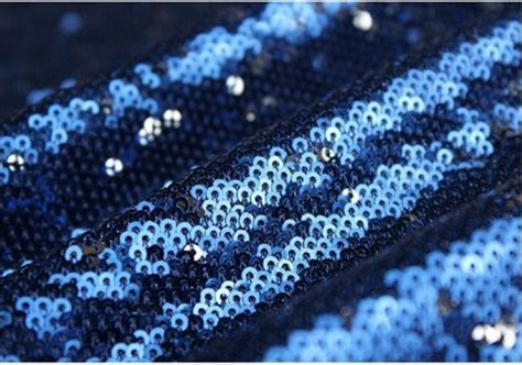 Blue Sequin Fabric Sequined Fabric Heavy Sequined Fabric Etsy