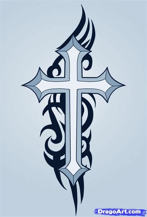 A stone cross, and ornaments drawing. Easy Cross Drawing at GetDrawings | Free download