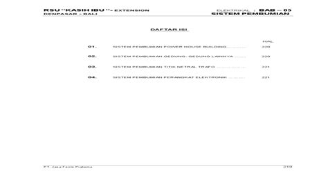 Contoh Rks Elektrikal 05 Sistem Pembumian Pdf Document