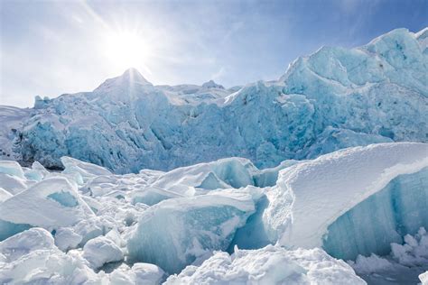 Wallpaper Ice Glacier Lake Sunshine Portageglacier Alaska