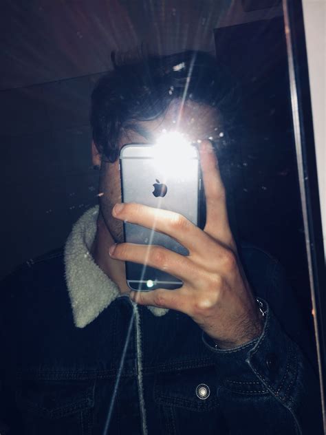 aesthetic black and white mirror selfie with flash
