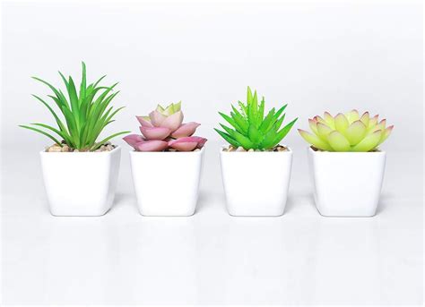 Artificial Succulents Faux Cactus Diy Plants For Home Decor Dr263
