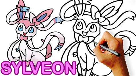 How To Draw Sylveon From Pokemon For Kids Step By Step Art Lesson