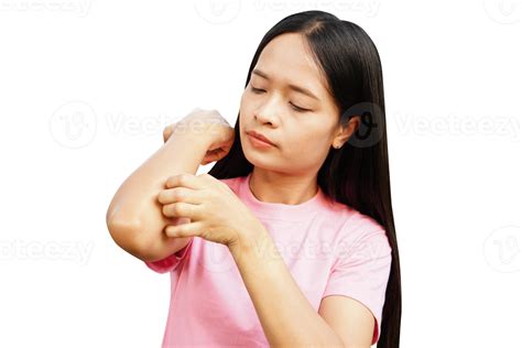 Free Asian Woman Having An Itchy Arm 20952172 Png With Transparent
