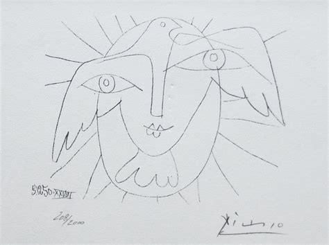 Pablo Picasso Visage De La Paix 50 Xxviii Hand Numbered 2000 Signed
