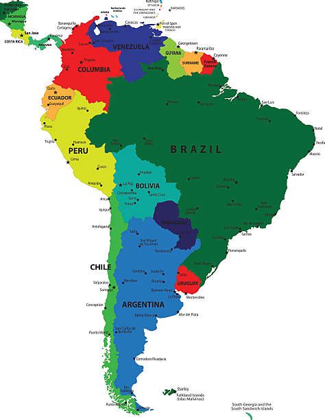 North And South America Map Clip Art Vector Images And Illustrations
