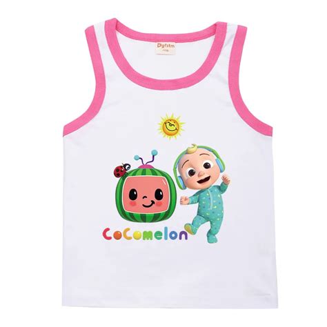2021 Summer Kids Cocomelon T Shirts Toddler Girls Cotton Clothes Baby