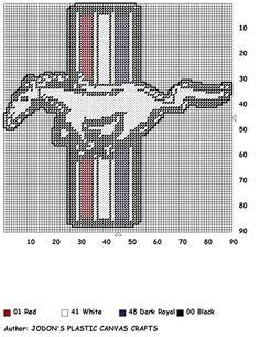 The chart can be downloaded to your computer where you can print and store it. Ford Mustang logo | Canvas patterns, Plastic canvas crafts ...