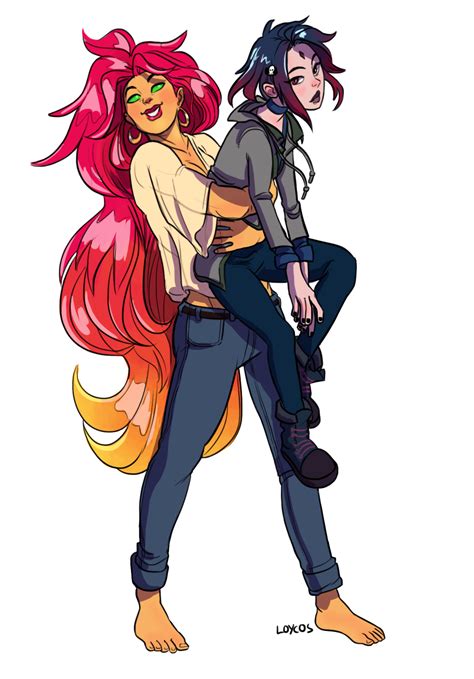 Two People With Long Hair And One Is Holding Another Person S Head In Her Arms