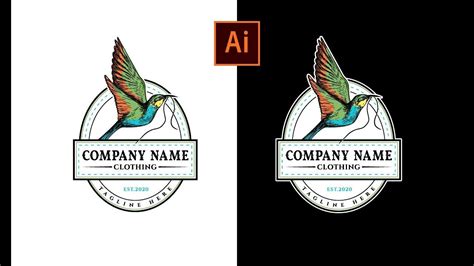 How To Bird Logo Clothing Brand Drawing Clothing Logo Watercolor