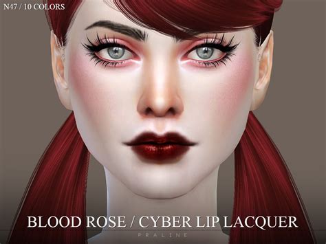 The Sims Resource Blood Rose Lip Lacquer N47