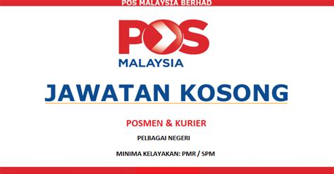 Jawatan kosong pos malaysia berhad terkini. JAWATAN KOSONG POS MALAYSIA - Kemaskini Jawatan Malaysia