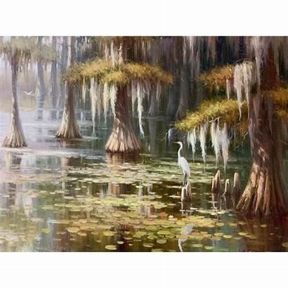 Swamp Painting Louisiana Oil Chairish
