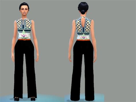 The Sims Resource Jumpsuit Black Fashion By Simsoertchen • Sims 4