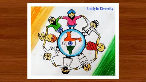 Independence Day Drawingunity In Diversity Drawing Easy With Oilpastel