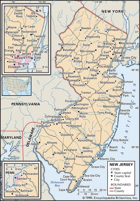 New Jersey Colony Map Map Of The World