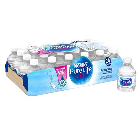 Nestle Pure Life Purified Water 8 Fl Oz Plastic Bottles 24 Pack