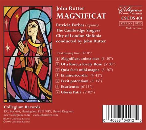 John Rutter Chorwerke Magnificat Cd Jpc