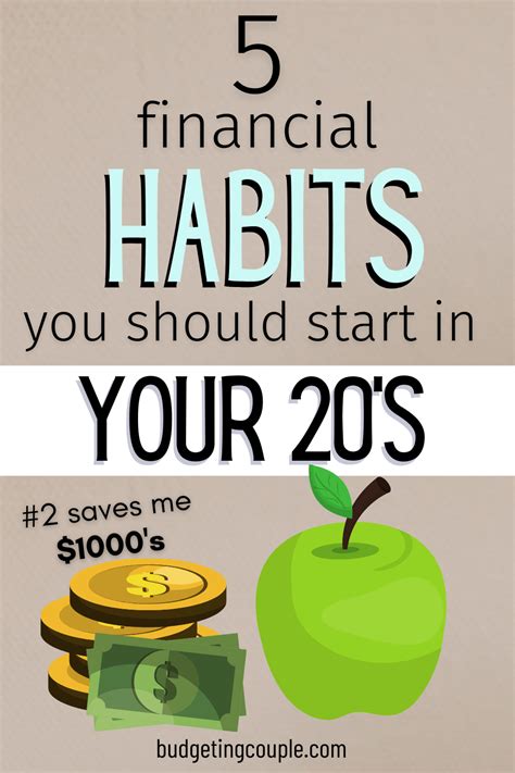 5 Financial Habits To Start In Your 20s Habits Financial Frugal Tips