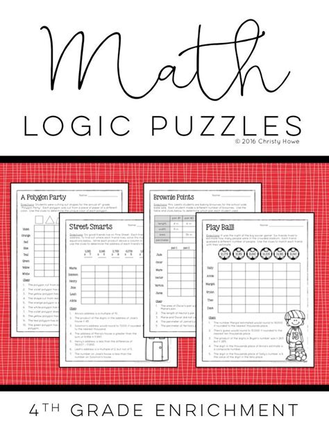 Logic Puzzles For 5th Graders