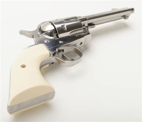 Ruger Vaquero 45 Long Colt Caliber Single Action Revolver With 4 ¾” Barrel Stainless Steel Simul