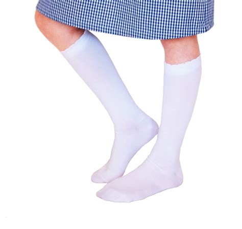 Organic Cotton School Uniform White Knee High Socks Ecooutfitters