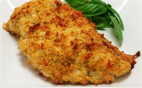 Place in oven and bake for 30 minutes until coating is golden brown and crispy and chicken is cooked through. Panko Breaded Baked Chicken