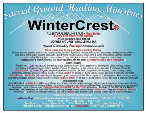 Wintercrest All Natural Healing Balm Magic Stuff I Love To Read