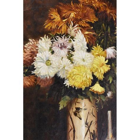 Flower Painting Daisies Antique Painting Oil On Canvas 19th Century