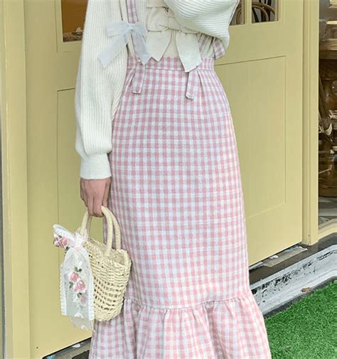 Japanese Kawaii Plaid Strap Dress Kawaii Fashion Shop Cute Asian