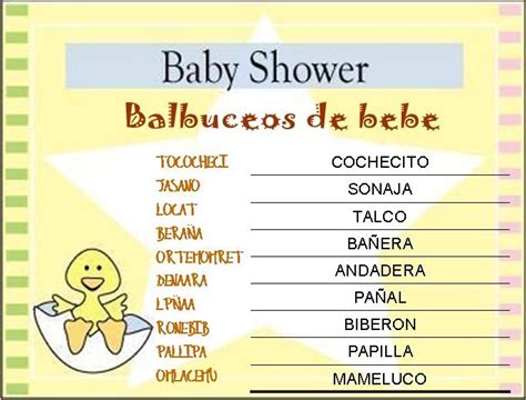 27 Juegos De Baby Shower Balbuceo Respuestas Balbuceo De Juegos