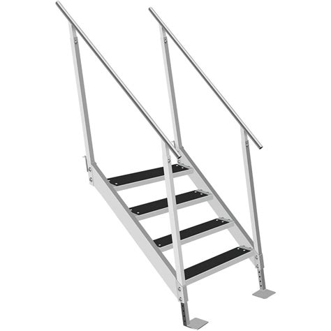 Vevor Aluminum Dock Ladder 4 Steps Boat Dock Ladder 500lbs Capacity