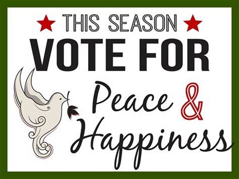 Vote For Peace24x18 Double Sided Coroplast Yard Sign