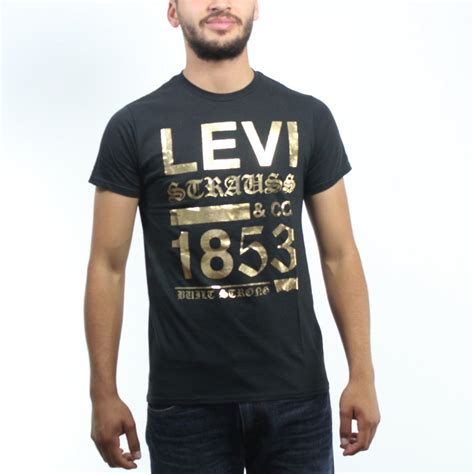 Levi S Strauss And Co 1853 Gold And Mens Black T Shirt New Sizes M Xl