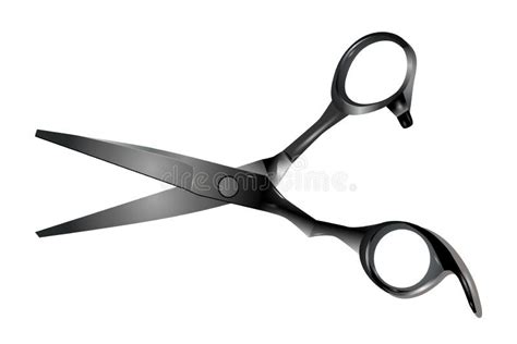 Professional Hairdressing Scissors Isolated On White Background Stock