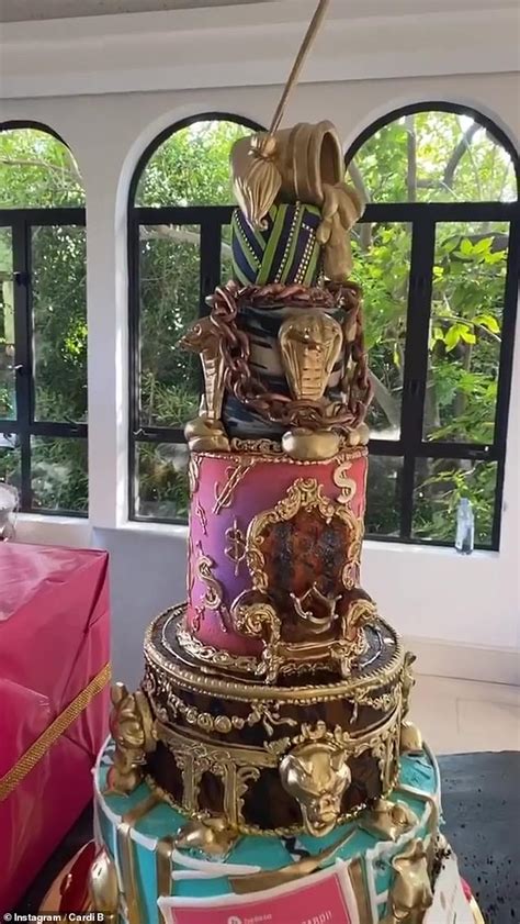 Cardi B Ted An Extravagant Five Tier Cake And Sex Toys To Celebrate Her 28th Birthday Daily