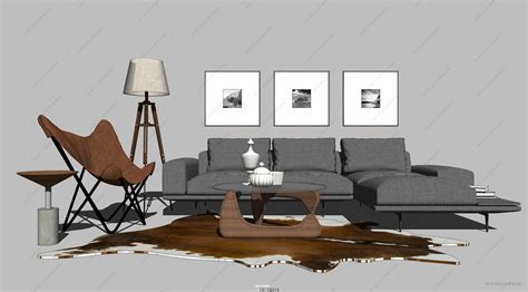 View Living Room Design In Sketchup Pictures