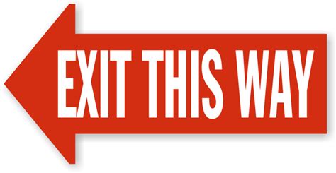 Exit This Way Adhesive Floor Sign