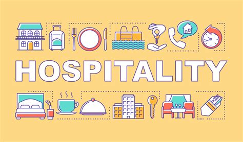 Banner De Conceptos De Palabra De Hospitalidad Industria Del