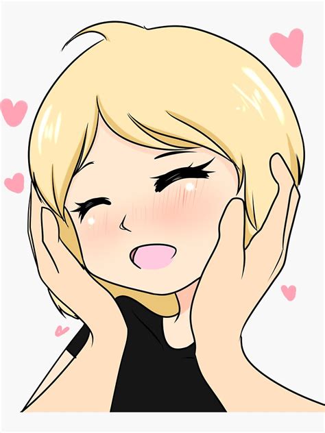 Cute Blonde Anime Girl Sticker For Sale By Murrallsee Redbubble