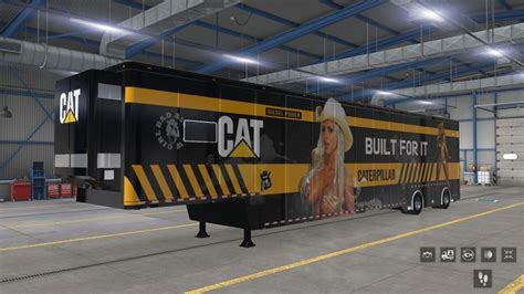 ATS Nascar Featherlite Caterpillar Trailers ETS Box Truck Skins X SKIN 엑스스킨